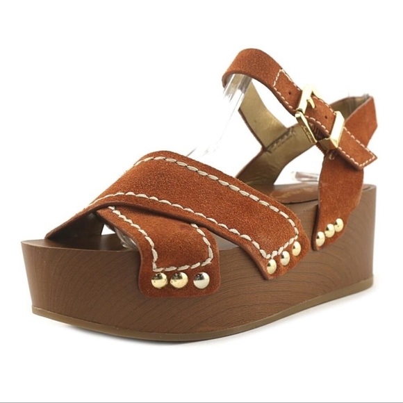 Sam Edelman Brylee Rust Suede Platform Size 11. - Picture 1 of 6